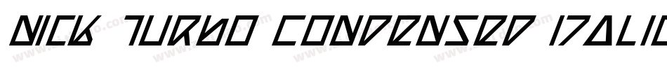 Nick Turbo Condensed Italic字体转换